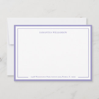 Simple Border Personalised Note Card Stationary