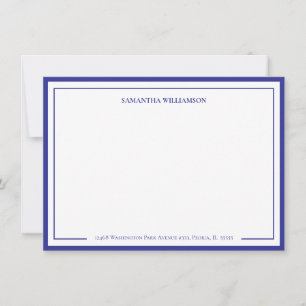 Simple Border Personalized Note Card Stationary