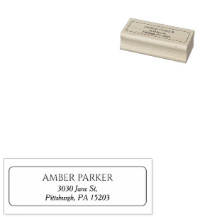 Simple Border Return Address Rubber Stamp