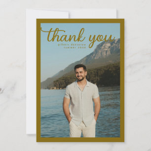 simple bordered bold minimalistic graduate announcement