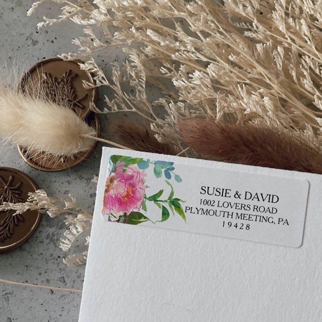 Simple Botanical and Floral Return Address Label (Creator Uploaded)