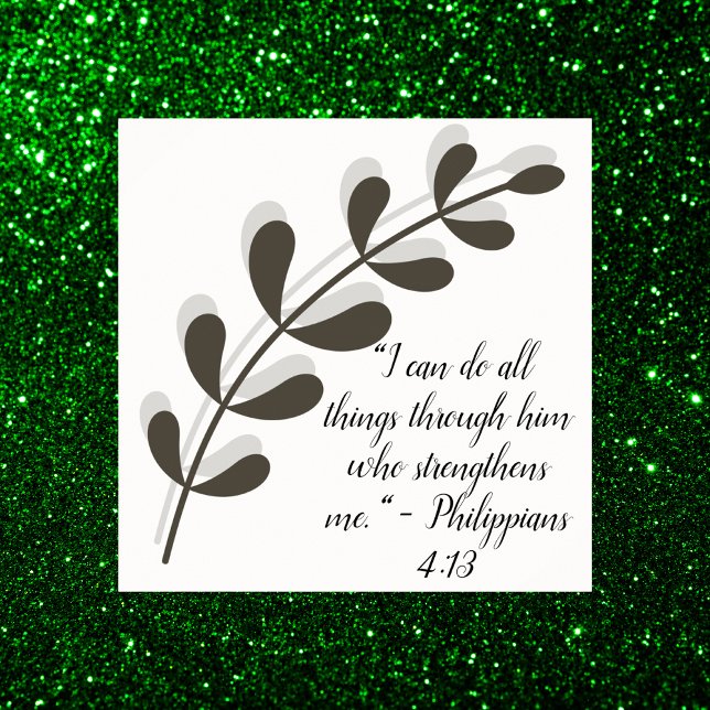 Simple Botanical Black and White Bible Verse | Poster (Creator Uploaded)