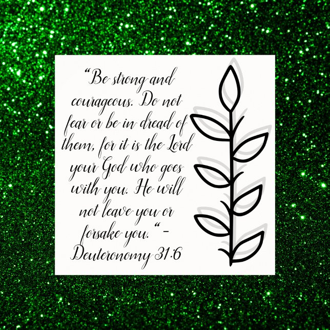 Simple Botanical Black and White Bible Verse | Poster (Creator Uploaded)