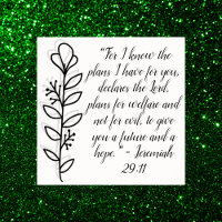Simple Botanical Black and White Bible Verse |