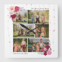 Simple Botanical Floral Mum 6 Photo Collage gifts