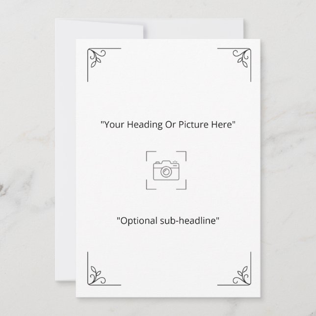 Simple Botanical Picture Card (Front)