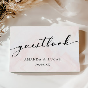 Simple Botanical Rustic Wedding Guest Book