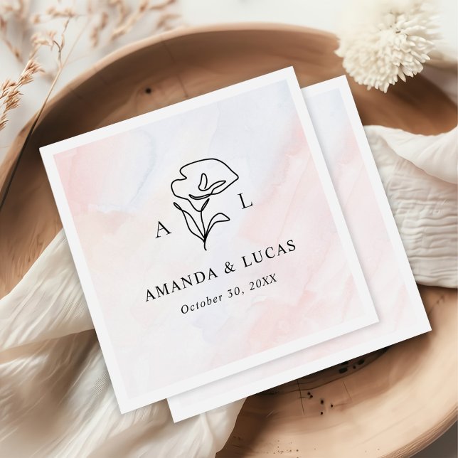 Simple Botanical Rustic Wedding Napkin (Creator Uploaded)