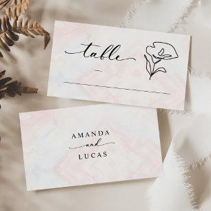 Simple Botanical Rustic Wedding Place Card