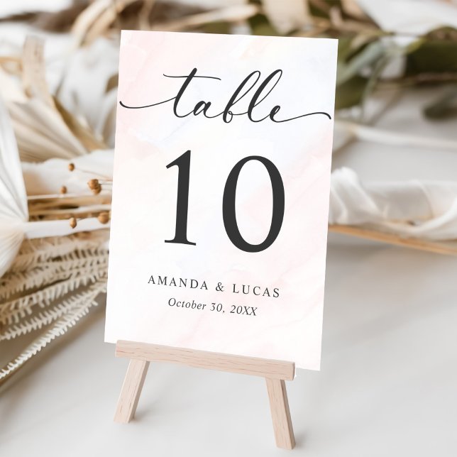 Simple Botanical Rustic Wedding Table Number (Creator Uploaded)