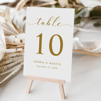 Simple Botanical Rustic Wedding Table Number