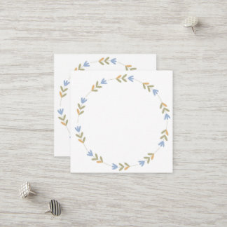 Simple botanical wreath of plants in a monochrome discount card