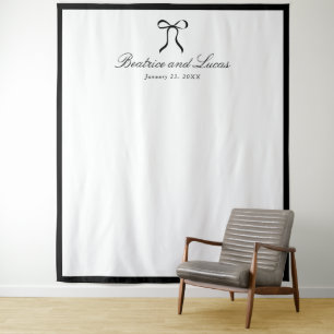 Simple Bow Classic Wedding Backdrop Tapestry