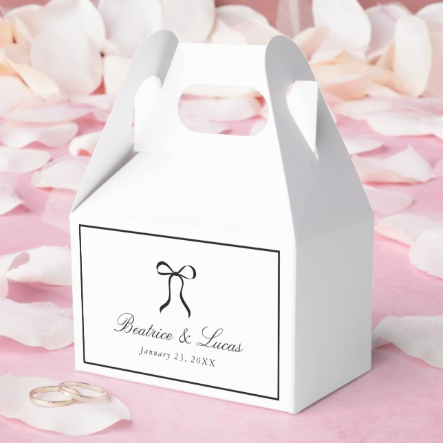 Simple Bow Classic Wedding Favour Box (Wedding)
