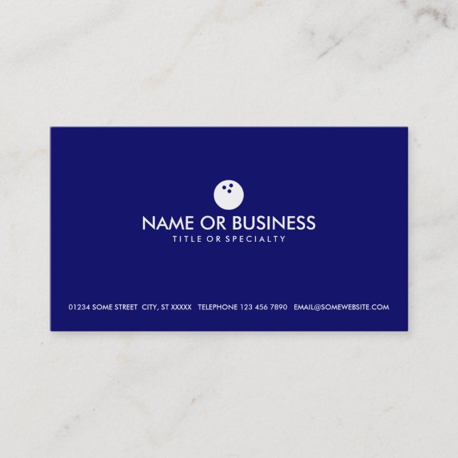 simple bowling business card (Front)