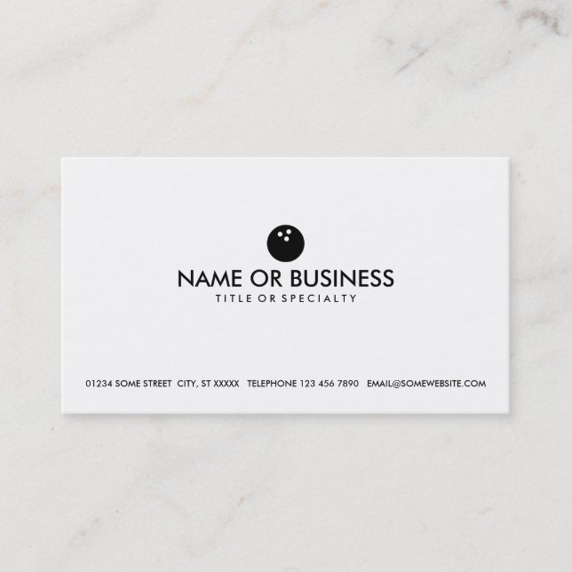 simple bowling business card (Front)