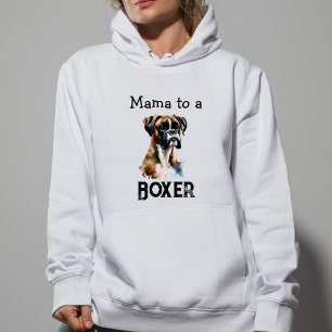 Simple Boxer Mama Brown Personalise Hoodie