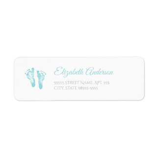 Simple Boy Baby Shower Precious Blue Footprints