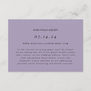 Simple Branch Wedding Online RSVP and Info Card