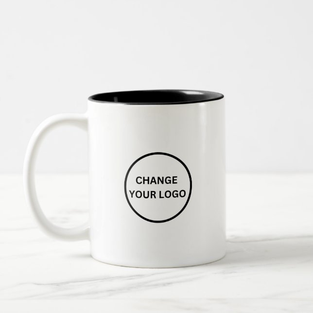 Simple Brand Promotion 11oz Two-Tone Coffee Mug (Left)