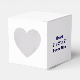 Simple Brand Promotion Heart 2" x 2" x 2" Favour Box