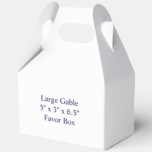 Simple Brand Promotion Large Gable 5" x 3" x 6.5"  Favour Box