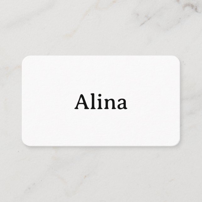 Simple Brand Promotion Rounded 3.5" x 2" Flat Place Card (Front)