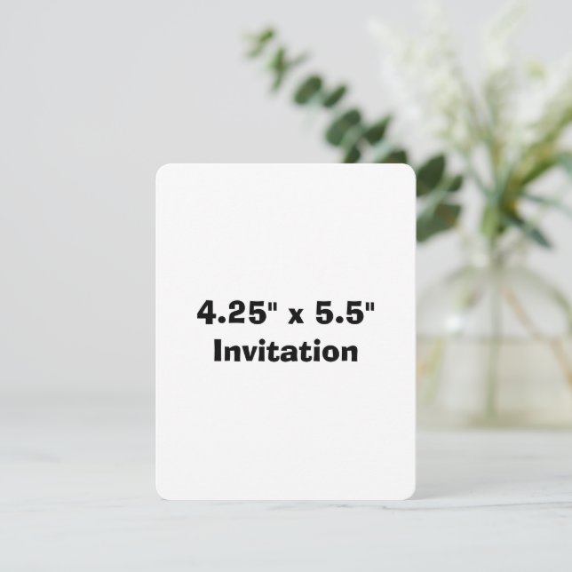 Simple Brand Promotion Rounded 4.25" x 5.5"  Invitation (Standing Front)