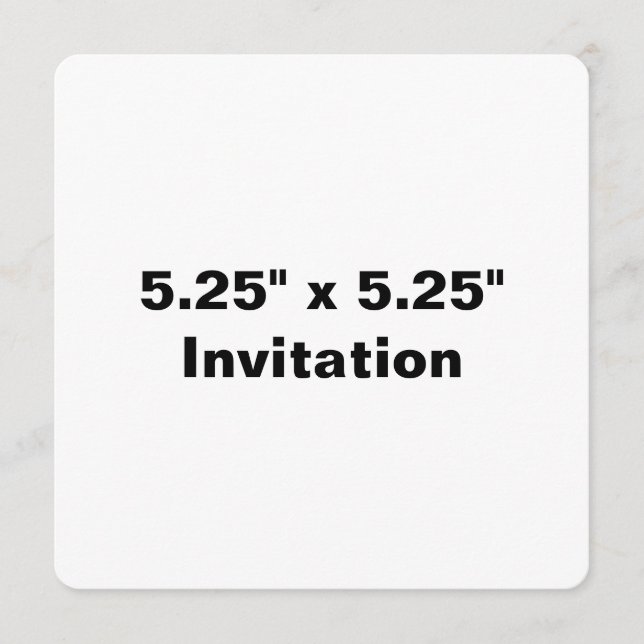 Simple Brand Promotion Rounded 5.25" x 5.25" Invitation (Front)