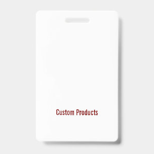 Simple Brand Promotion Vertical Plastic Badge ID Badge