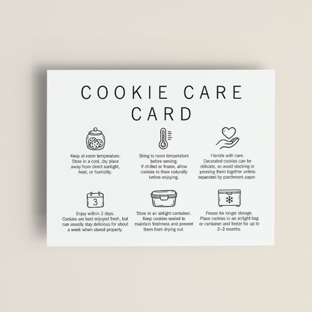 Simple Brand Ready Bakery Cookie Care Card (Creator Uploaded)