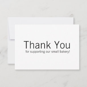 Simple Brand Ready Bakery Flat Thank You Card