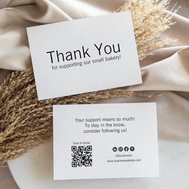 Simple Brand Ready Bakery Flat Thank You Card (Creator Uploaded)