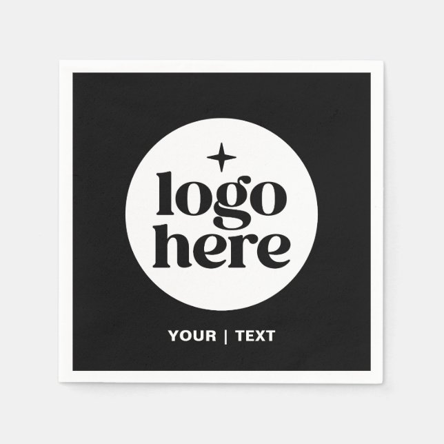 Simple Branded Custom Text Logo Napkin (Front)