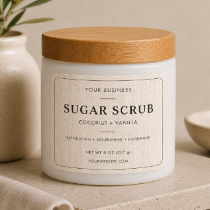 Simple Branding Linen Business Product Label