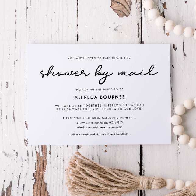 Simple Bridal Shower by mail Invitation (Creator Uploaded)