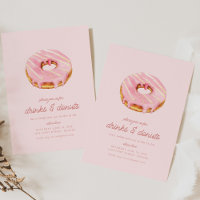 Simple Bridal Shower Invite with Drinks and Doughn