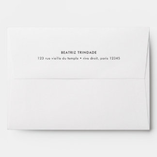 Simple Bridal Shower Plain White Pre Addressed Envelope