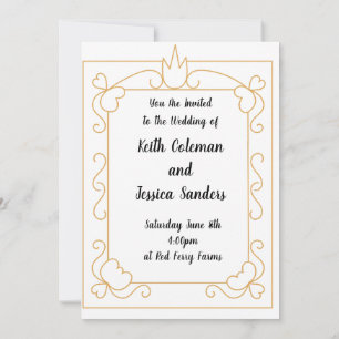 Simple Bride and Groom Wedding Invitation