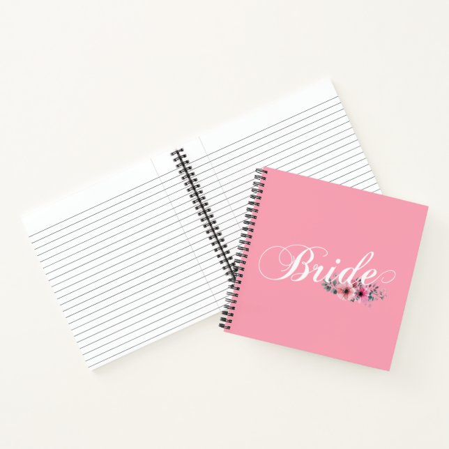 Simple Bride Floral Calligraphy | Notebook (Inside)