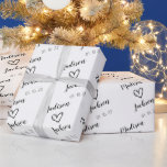 Simple Bride & Groom Names Wedding White Wrapping Paper<br><div class="desc">Are you looking for customisable wrapping paper for a wedding or just a special day gift for a couple? If so, I have got you a simple design wrapping paper. You can easily customise it by changing the name and the date. feel free to visit my store for more complicated...</div>
