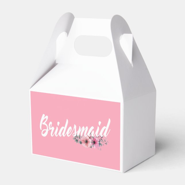 Simple Bridesmaid Wedding Calligraphy | Favour box (Front Side)