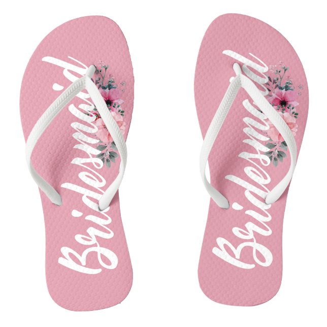 Simple Bridesmaid Wedding Calligraphy | Flip Flops (Footbed)