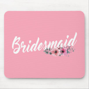 Simple Bridesmaid Wedding Calligraphy   Mousepad