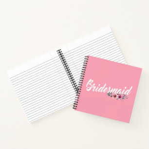 Simple Bridesmaid Wedding Calligraphy Notebook