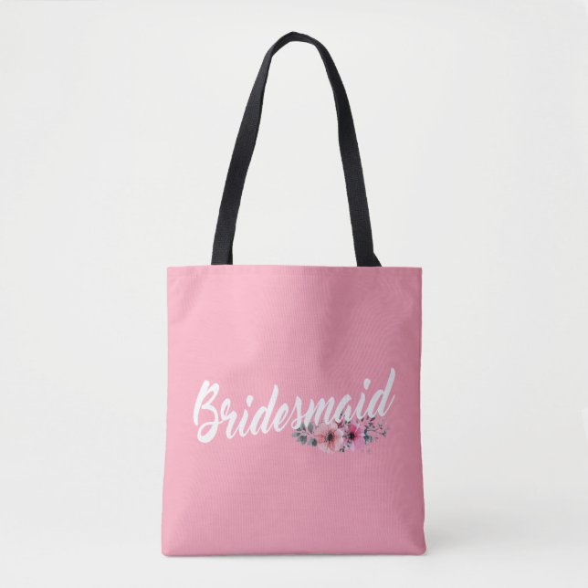 Simple Bridesmaid Wedding Calligraphy | Tote Bag (Front)
