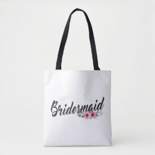 Simple Bridesmaid Wedding Calligraphy   Tote Bag