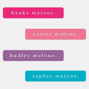 Simple Bright Rainbow Waterproof Name