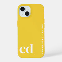 Simple Bright Yellow Monogram