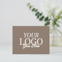Simple Brown Company Logo With QR Code Business